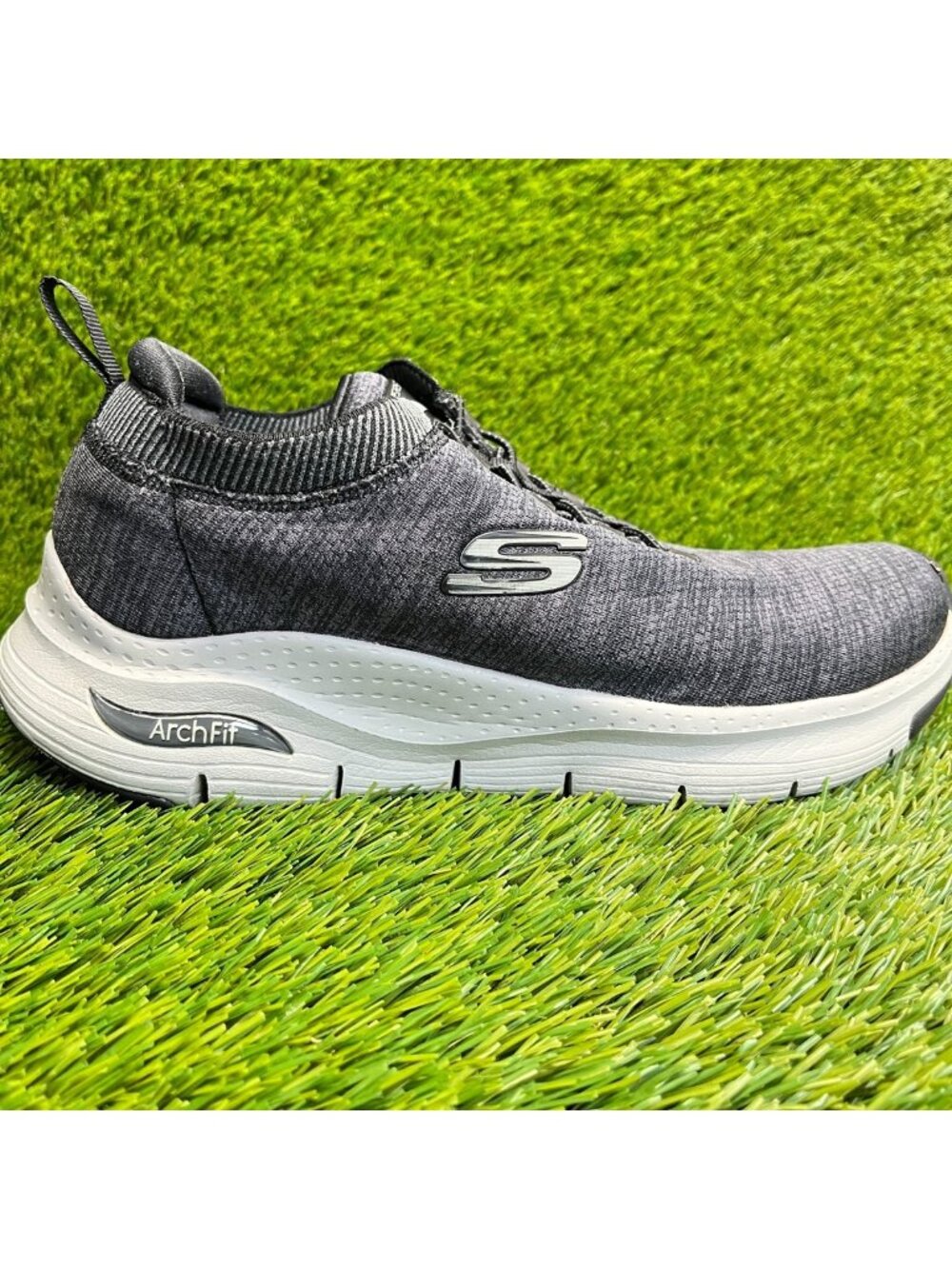 Skechers Arch Fit Waveport Mens Size 7.5EE Black Athletic Running Shoes Sneakers